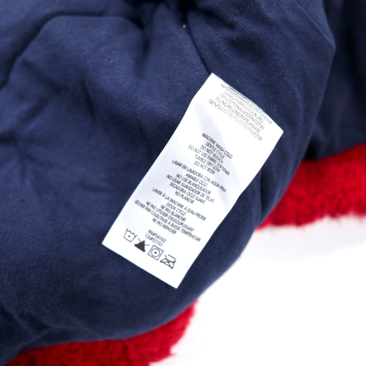 TOMMY HILFIGER SPORT シェルパ フリースジャケット M ネイビー ホワイト レッド トリコロールカラー ポリエステル