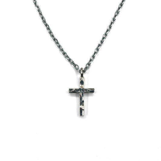 GARNI 鎚目 クロス 十字架 ネックレス シルバー SILVER 925 ハンマーワーク ロザリオ