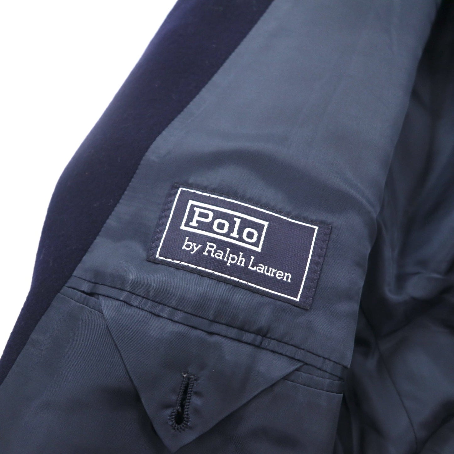 Polo by Ralph Lauren ダブル チェスターコート M ネイビー ウール インパクト21 日本製