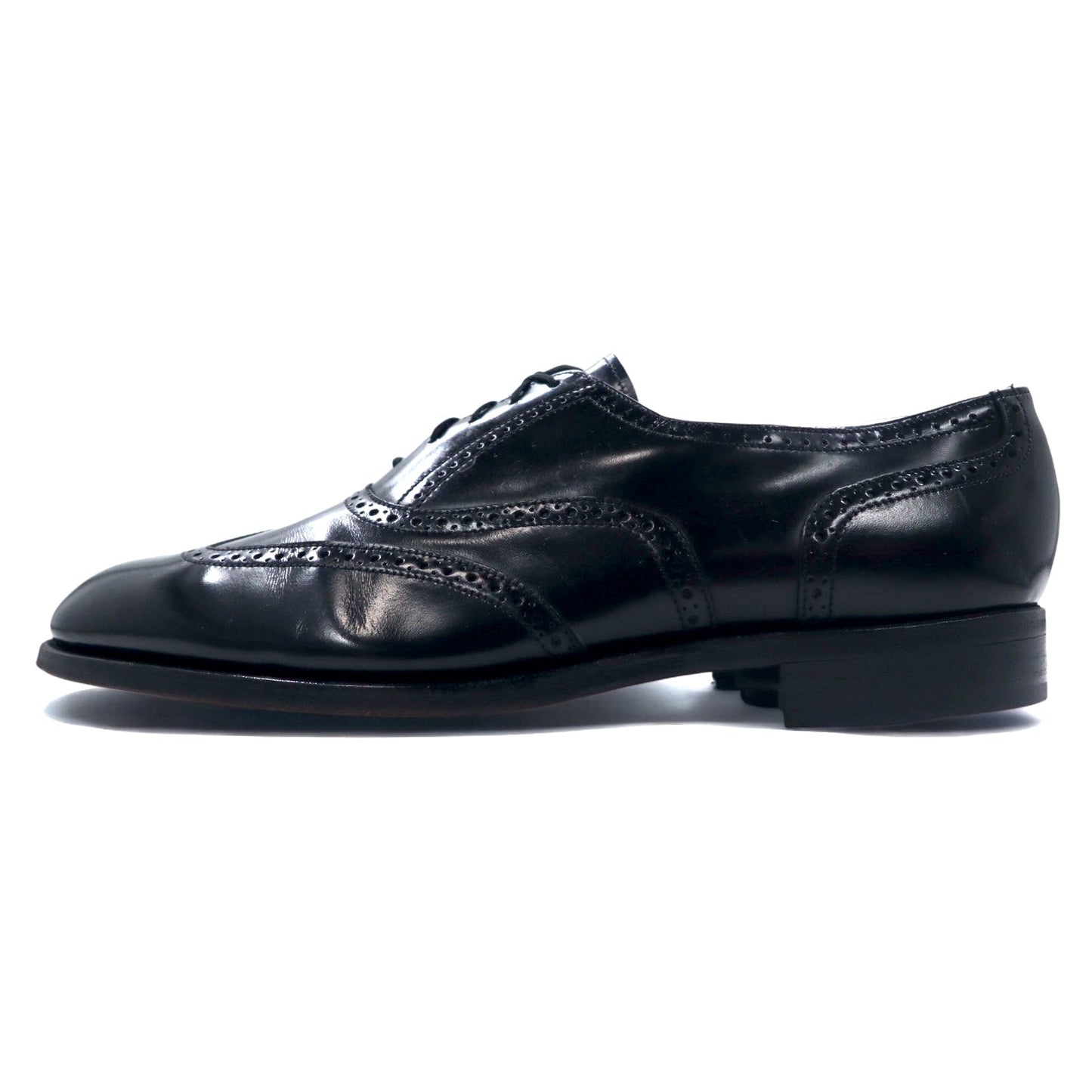 FLORSHEIM 80年代 ウイングチップ メダリオン ドレスシューズ 28cm ブラック レザー 20364
