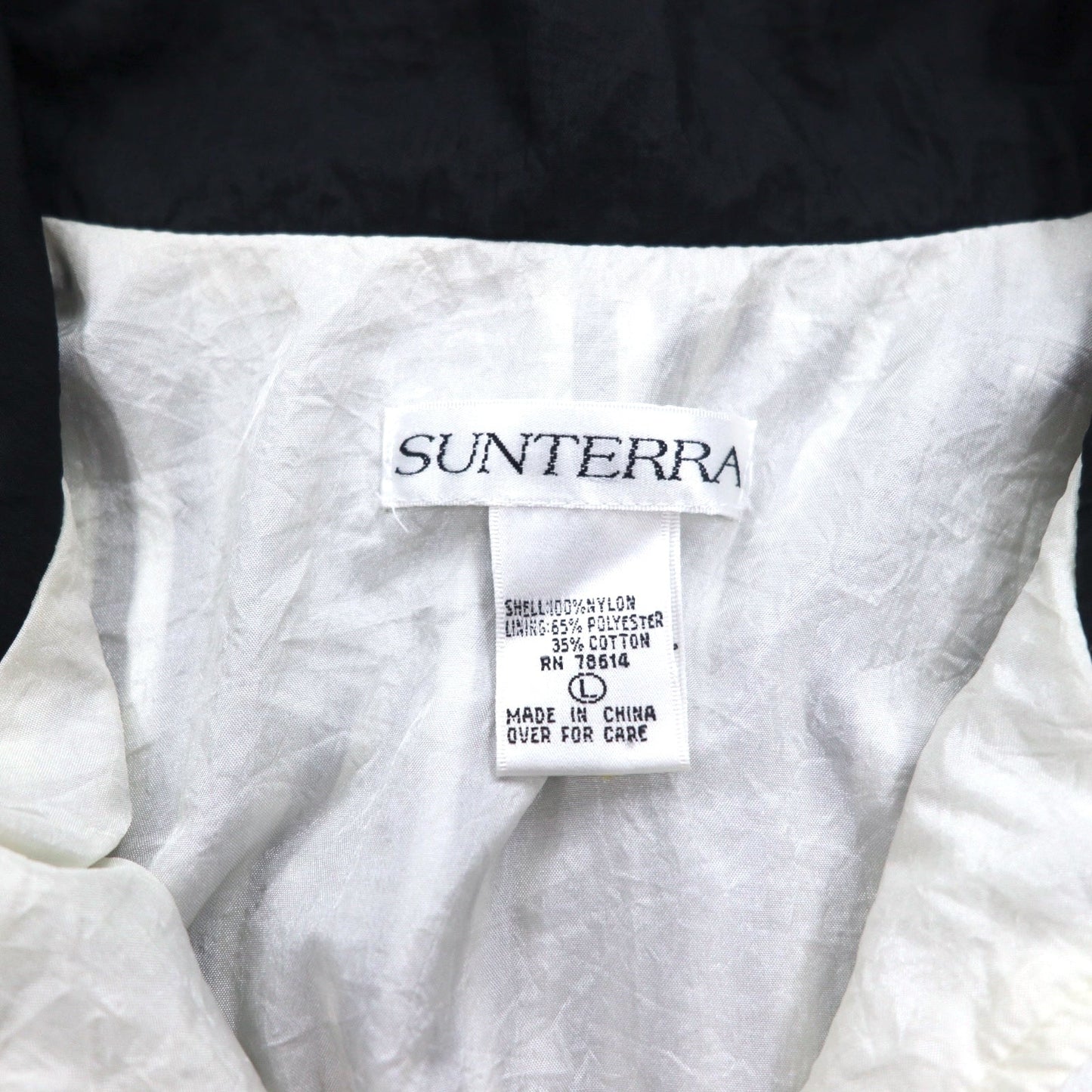 Vintage 80s Windbreaker Jacket SUNTERRA ナイロンジャケット ジャージ L ホワイト 総柄