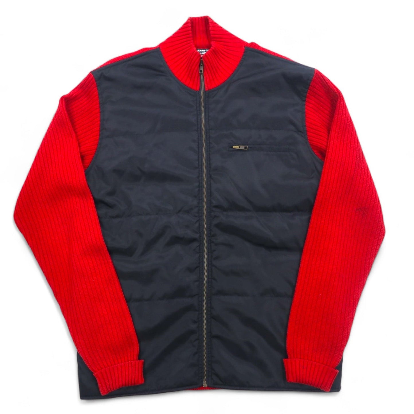 POLO JEANS CO. RALPH LAUREN 90年代 ナイロン切替 ドライバーズニット ジャケット M レッド