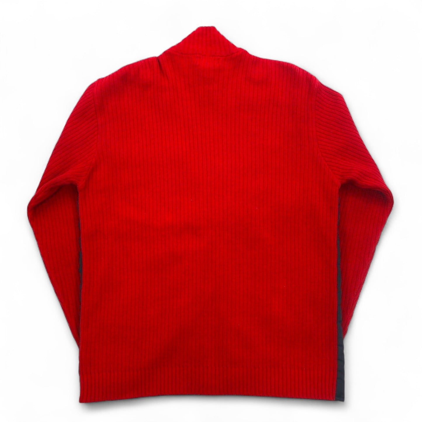 POLO JEANS CO. RALPH LAUREN 90年代 ナイロン切替 ドライバーズニット ジャケット M レッド