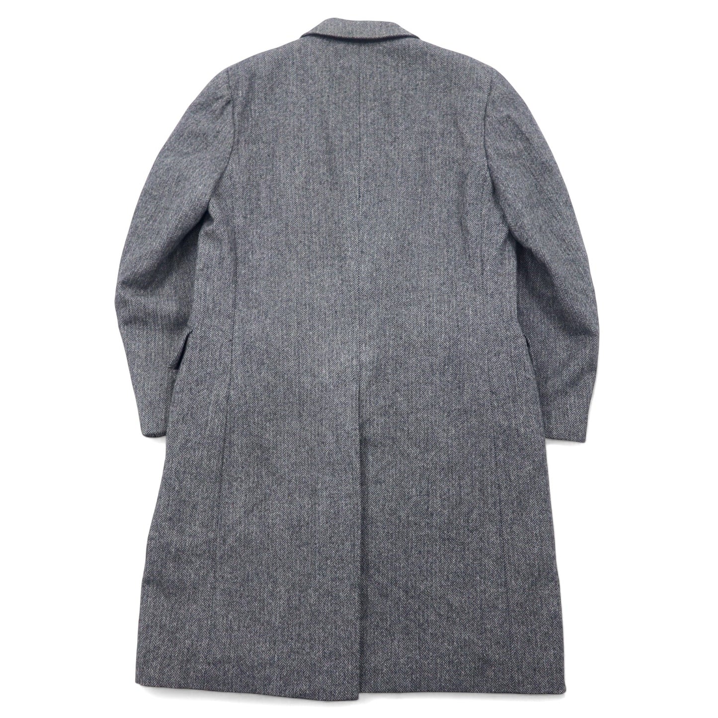 EAGLE CLOTHES 70年代 ツイード チェスターコート L グレー ウール ヘリンボーン  GUNTER'S