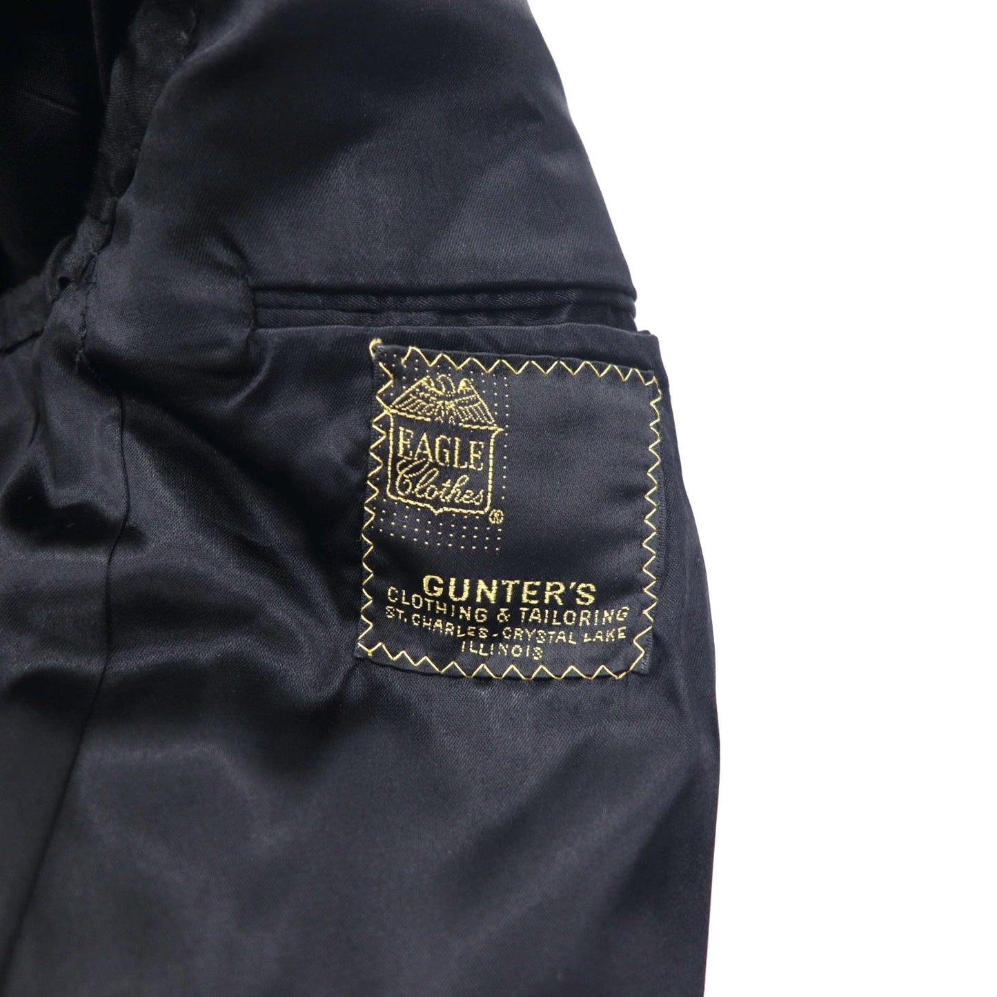 EAGLE CLOTHES 70年代 ツイード チェスターコート L グレー ウール ヘリンボーン  GUNTER'S