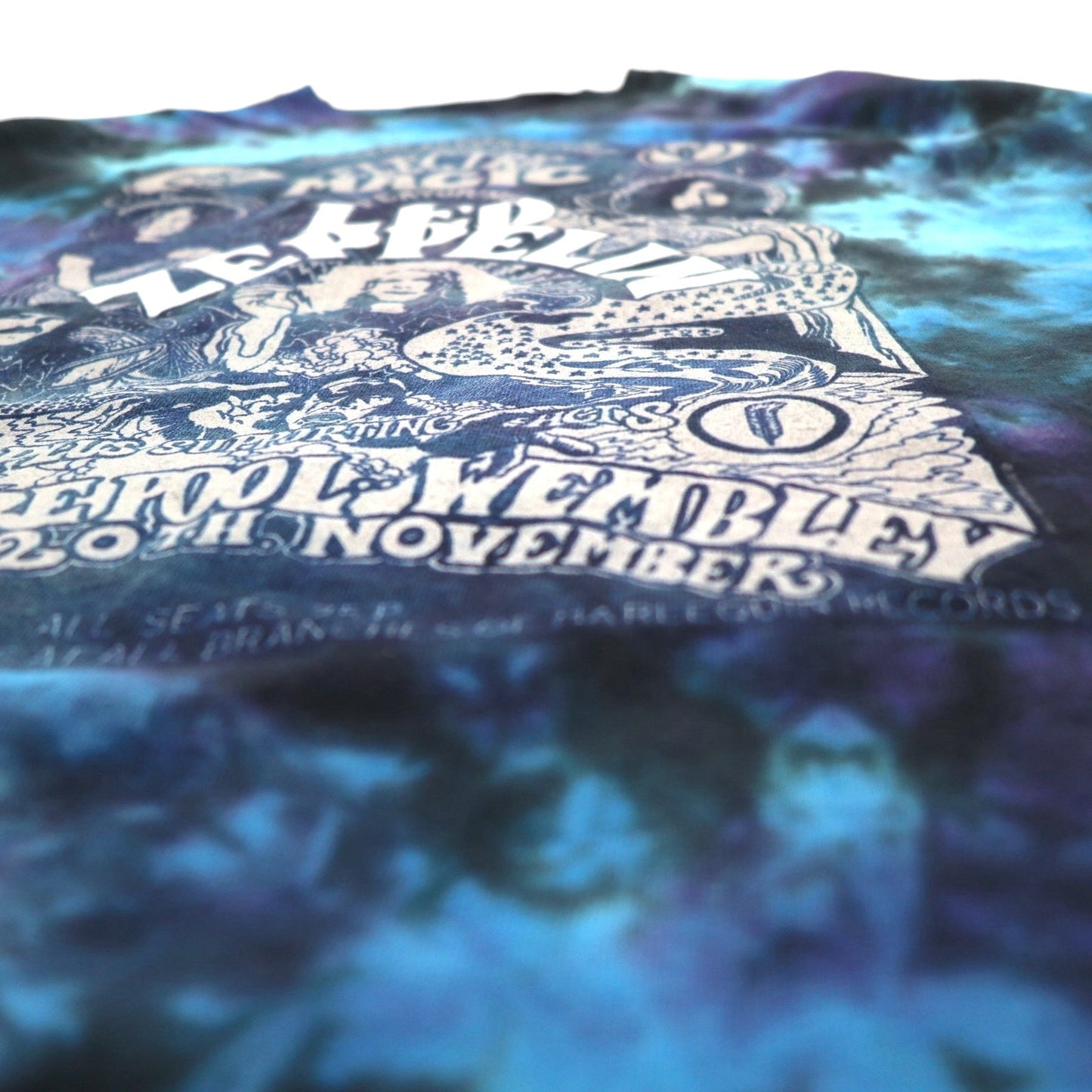 LED ZEPPELIN レッドツェッペリン ロック バンド Tシャツ バンT XL ブルー タイダイ ELECTRIC MAGIC 電気じかけの魔術師 LIQUID BLUE