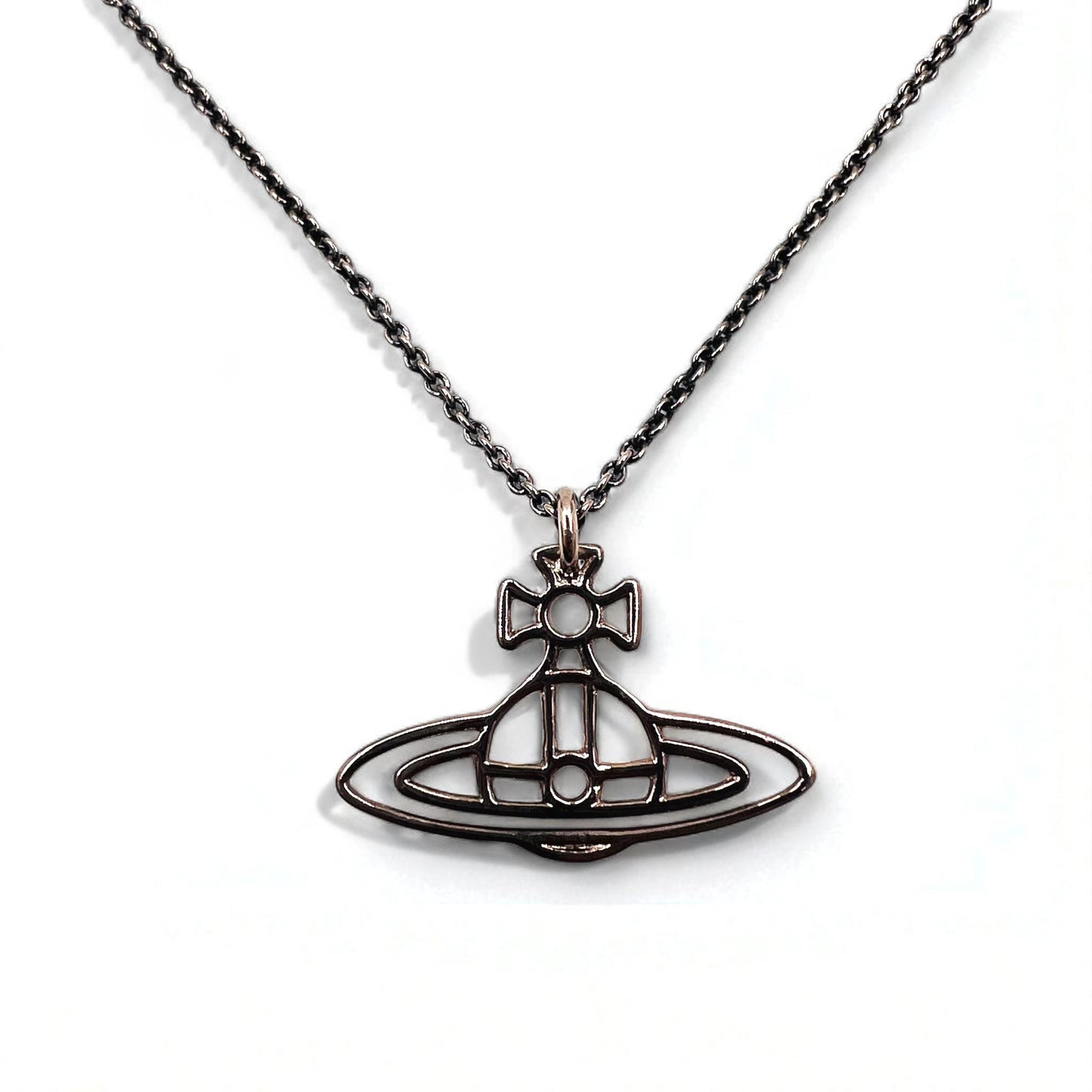 Vivienne Westwood フラット オーブ ネックレス ペンダント ピンクゴールド THIN LINES SHORT FLAT ORB Necklace 63020260 未使用品