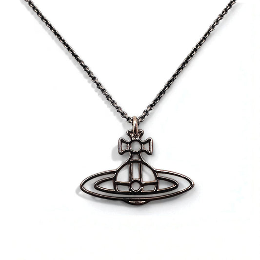 Vivienne Westwood フラット オーブ ネックレス ペンダント ピンクゴールド THIN LINES SHORT FLAT ORB Necklace 63020260 未使用品