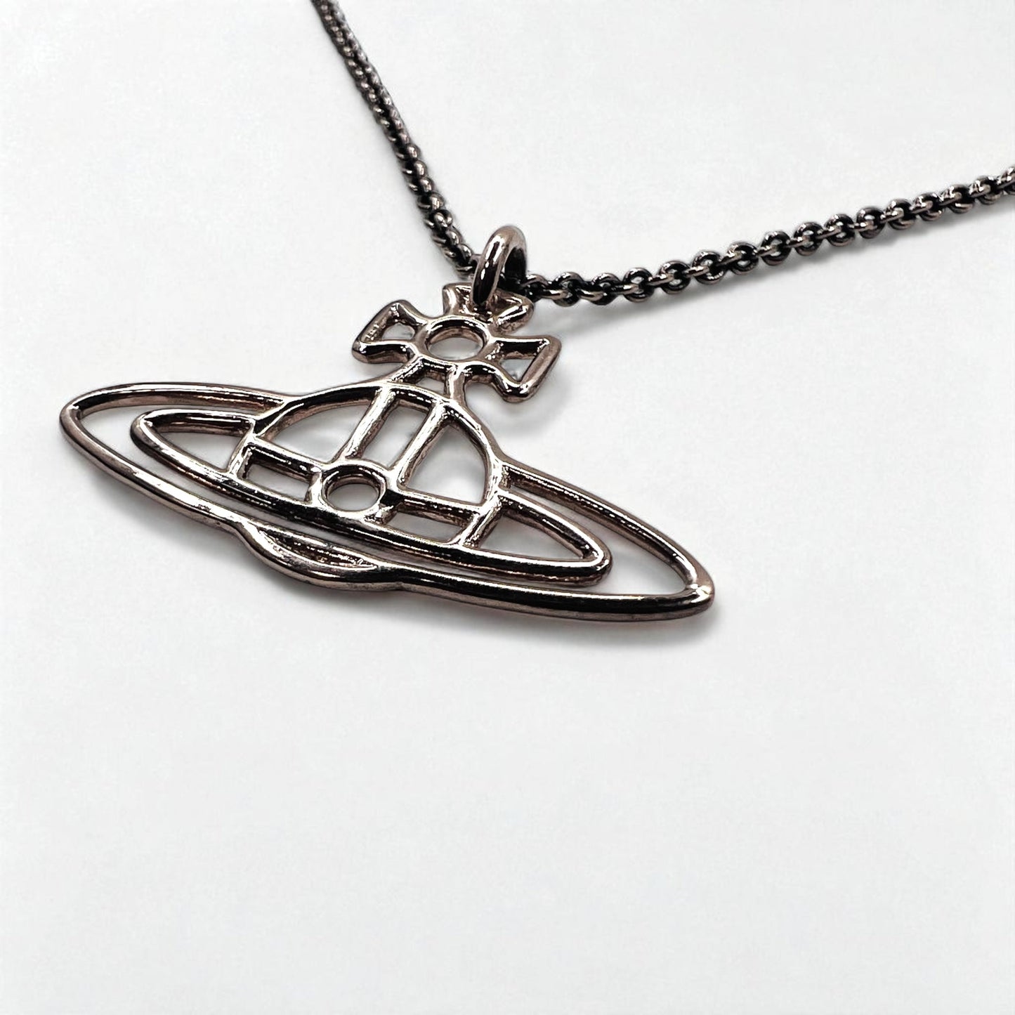 Vivienne Westwood フラット オーブ ネックレス ペンダント ピンクゴールド THIN LINES SHORT FLAT ORB Necklace 63020260 未使用品