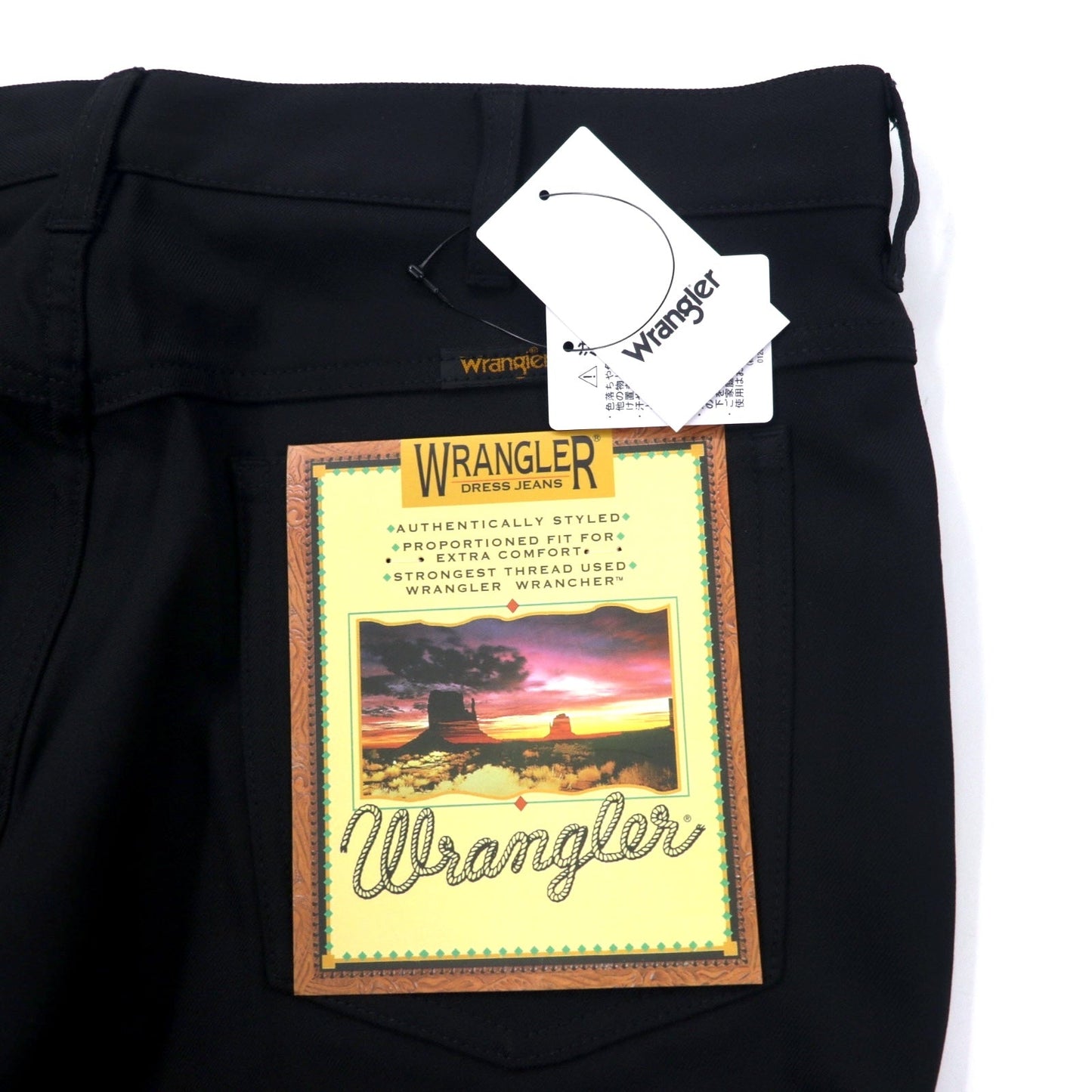 Wrangler ランチャー ドレス スラックスパンツ L ブラック ポリエステル センタープレス WRANCHER DRESS WI1141-75S 未使用品