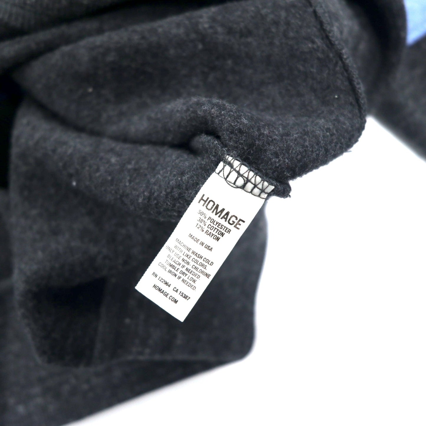 Homage USA製 プリント スウェット M グレー ポリエステル コットン 裏起毛 CAVS