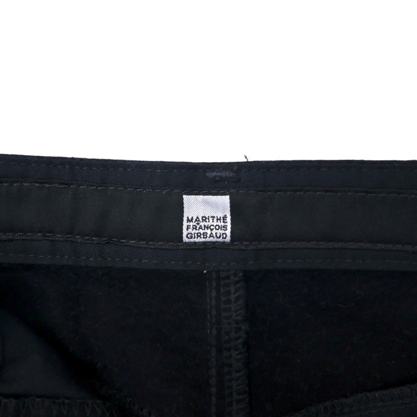 MARITHE FRANCOIS GIRBAUD ダブルニー ブラック ジーンズ デニムパンツ S ブラック コットン ジッパーフライ 日本製