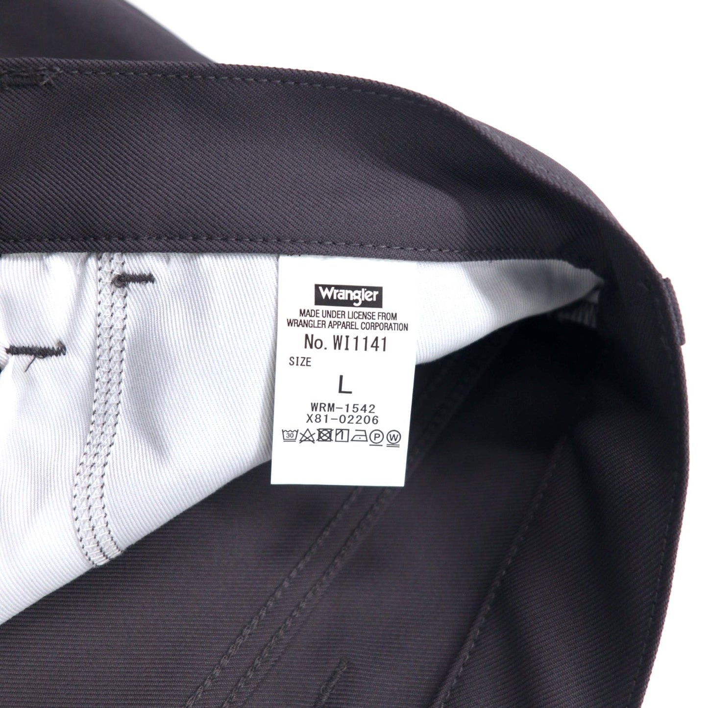 Wrangler ランチャー ドレス スラックスパンツ L グレー ポリエステル センタープレス WRANCHER DRESS WI1141-02S 未使用品
