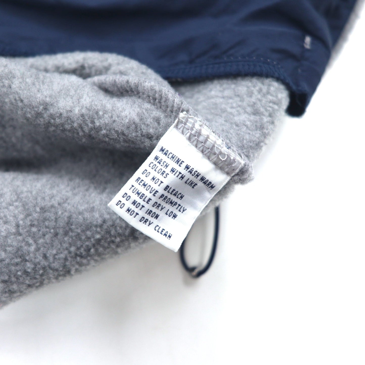 POLO GOLF RALPH LAUREN 90年代 ハーフスナップ フリースジャケット XL グレー ポリエステル ドローコード