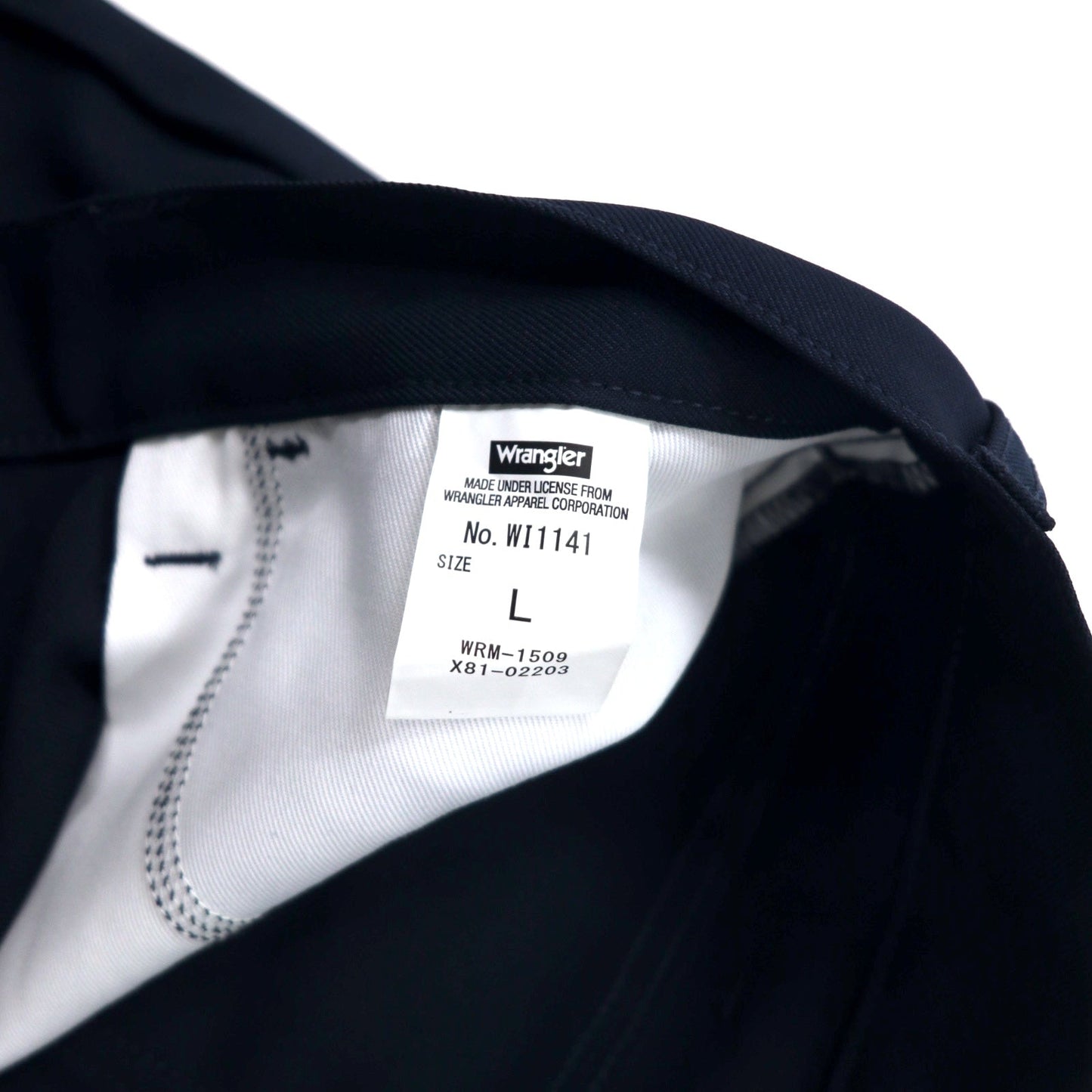 Wrangler ランチャー ドレス スラックスパンツ L ネイビー ポリエステル センタープレス WRANCHER DRESS WI1141-04L 未使用品