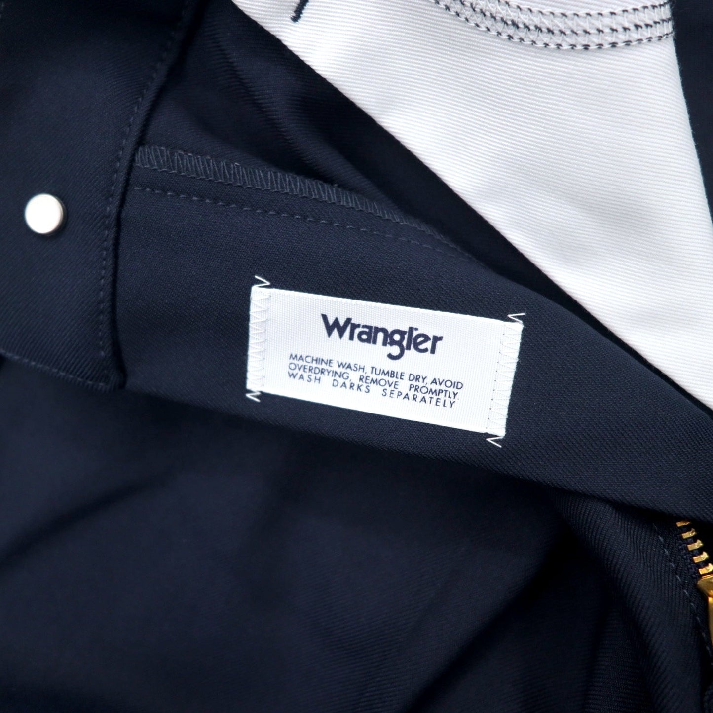 Wrangler ランチャー ドレス スラックスパンツ L ネイビー ポリエステル センタープレス WRANCHER DRESS WI1141-04L 未使用品
