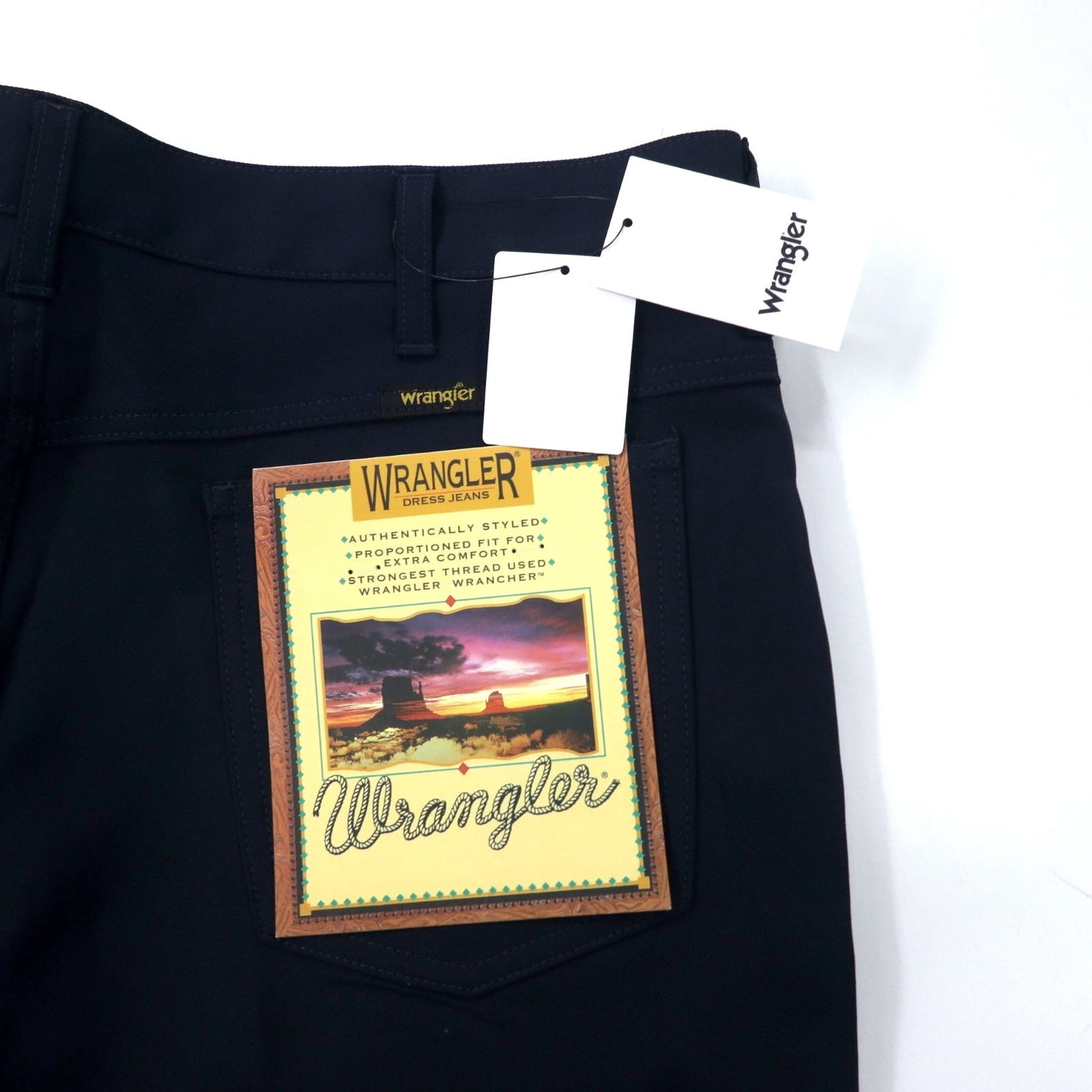 Wrangler ランチャー ドレス スラックスパンツ L ネイビー ポリエステル センタープレス WRANCHER DRESS WI1141-04L 未使用品