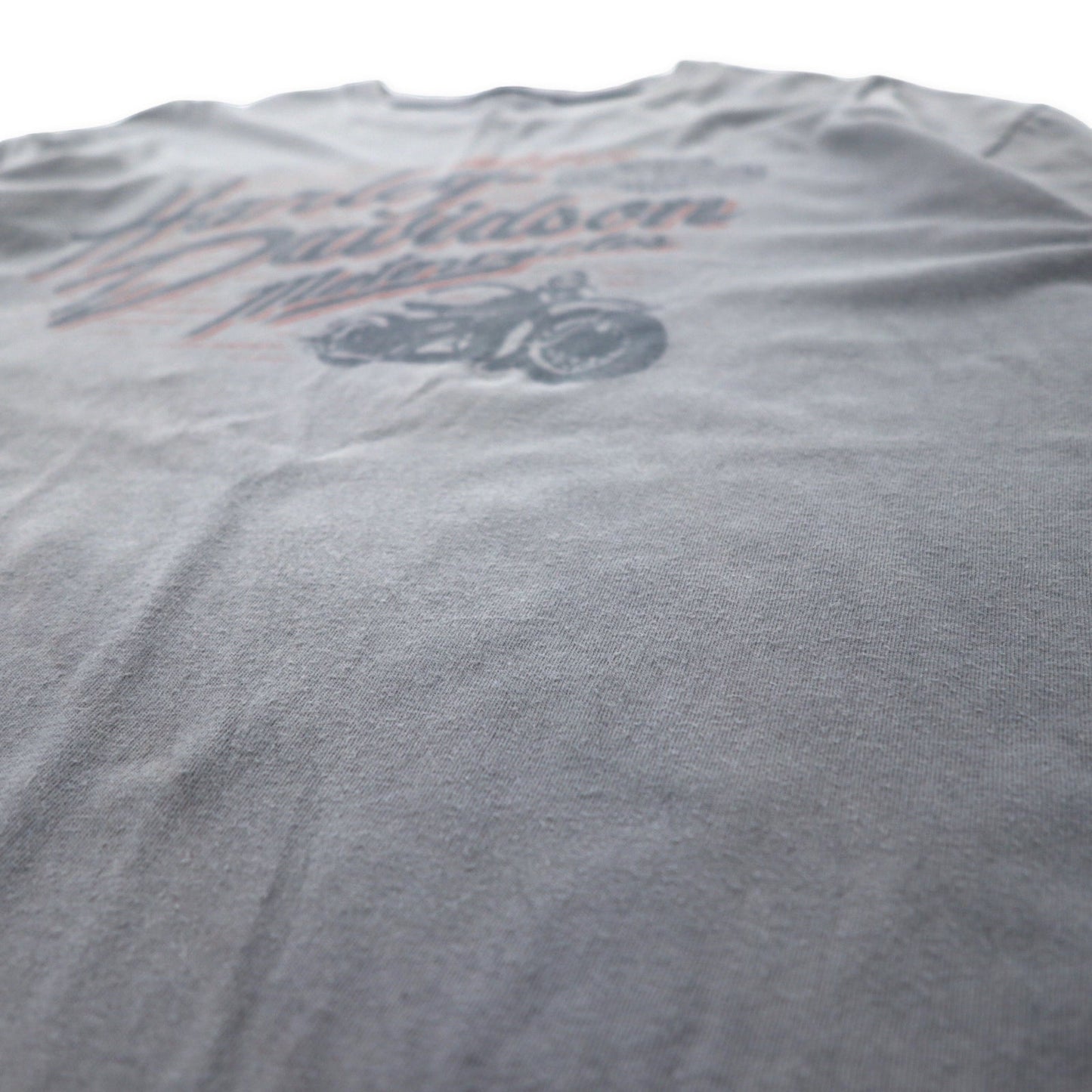HARLEY DAVIDSON ロングスリーブTシャツ ロンT XL グレー コットン BIKER BUILT 両面ロゴプリント