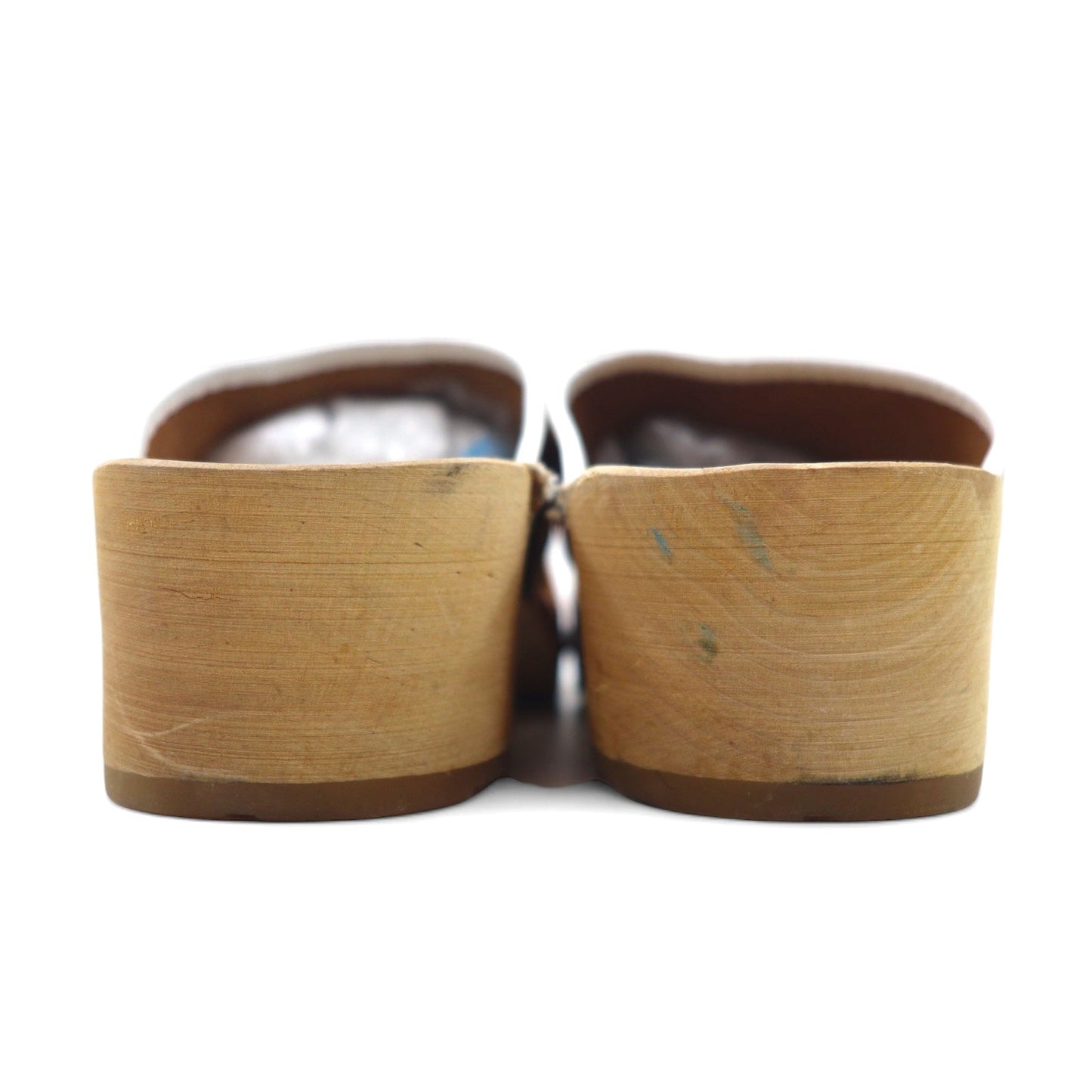 MOHEDA TOFFELN スウェーデン製 サボ サンダル 25cm オレンジ レザー 総柄 フルーツ