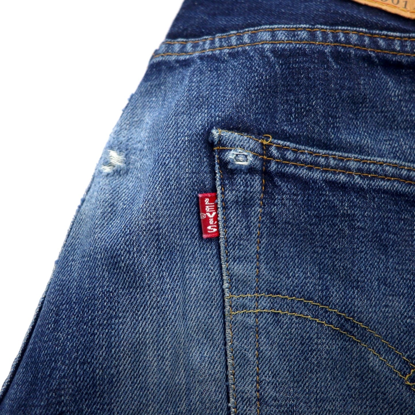 Levi's 90年代 USA製 バレンシア工場 501XX ビッグE セルビッヂ デニムパンツ S インディゴ ブルー ボタン裏555