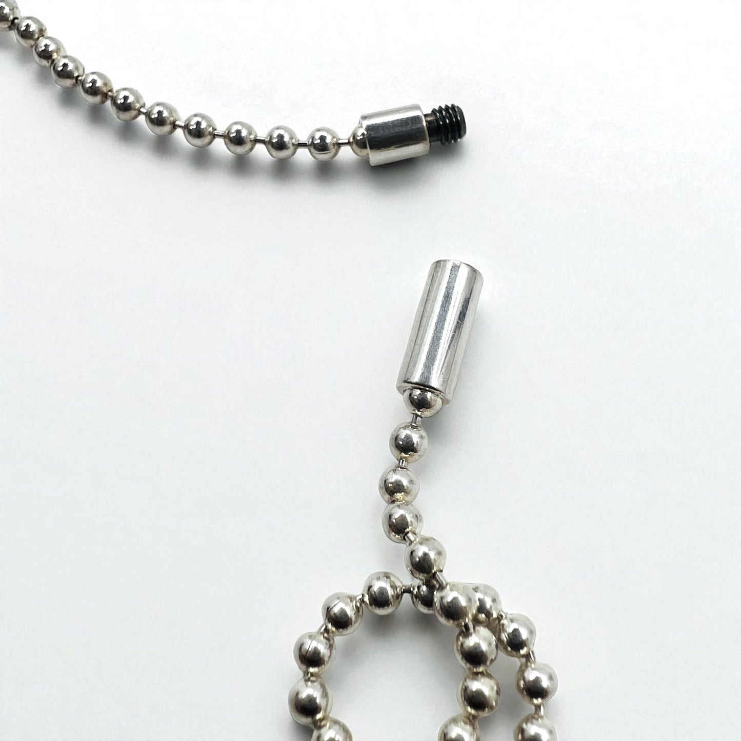 GUCCI ヴィンテージ ボールチェーン チョーカー ネックレス シルバー 925 ロゴプレート イタリア製