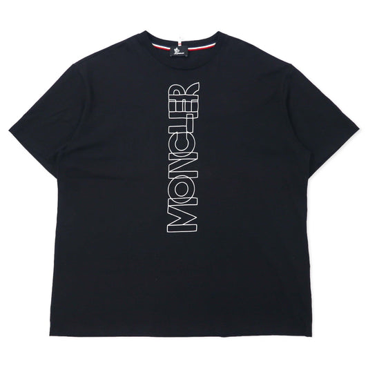 MONCLER Tシャツ 3XL ブラック コットン Grenoble Sketch T-SHIRT F20978C70610 8390T 20-4265 トルコ製