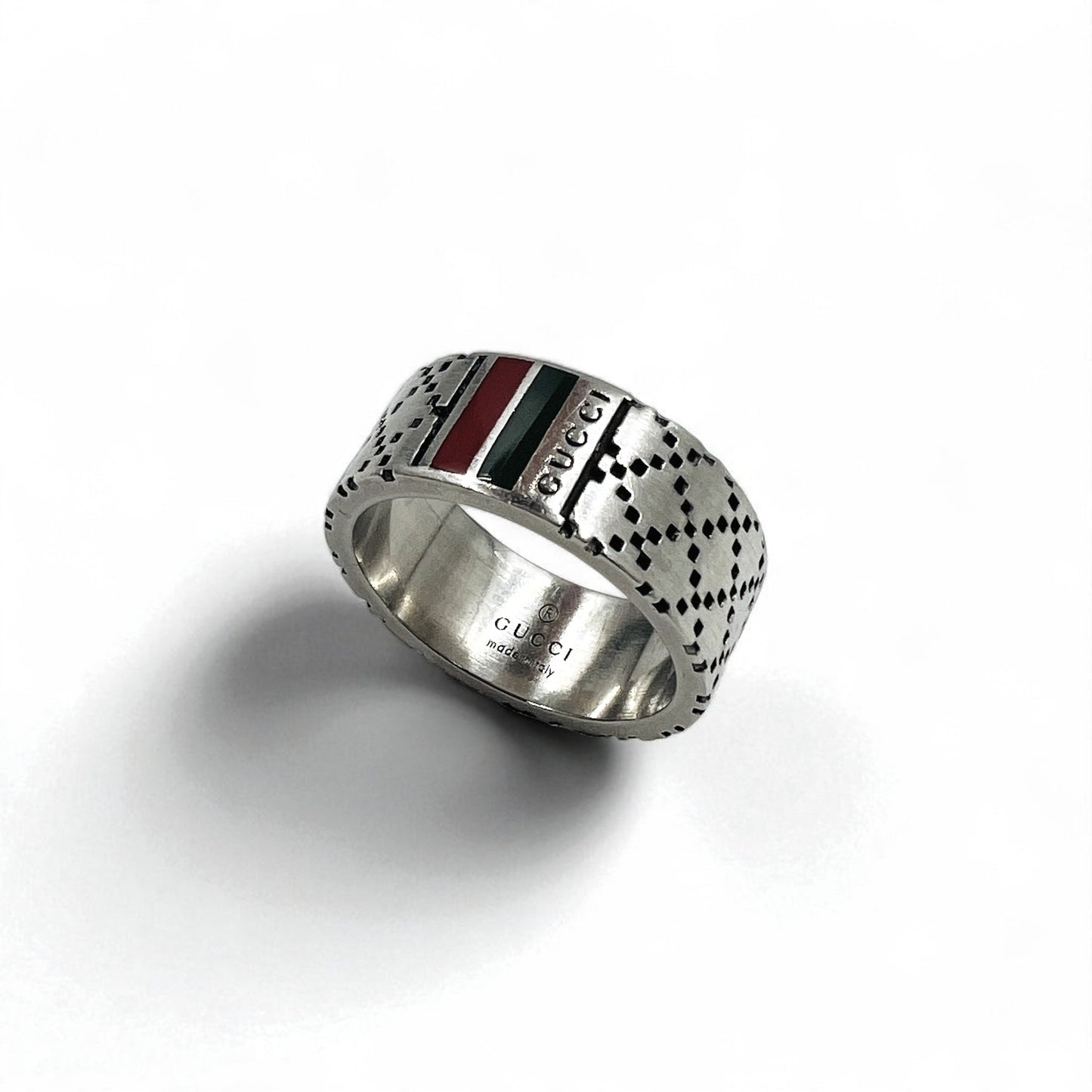 GUCCI シェリーライン ディアマンティッシマ リング 指輪 14号 シルバー Ag925 イタリア製