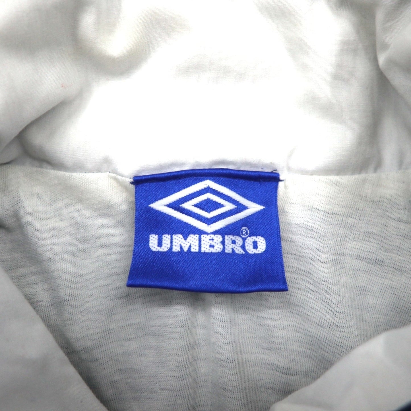 UMBRO 00年代 ハーフジップ アノラックジャケット XL ネイビー ワンポイントロゴ カンガルーポケット