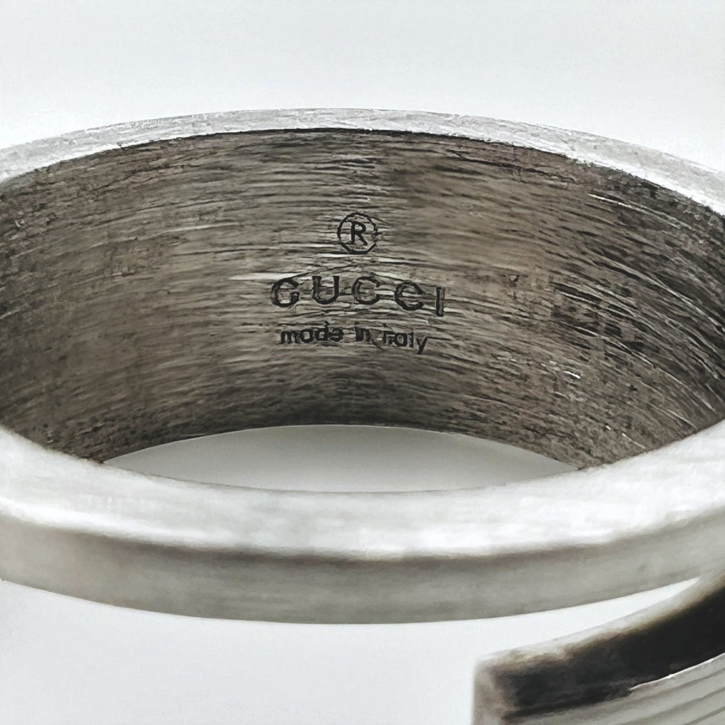 GUCCI ブランデッド カットアウト G リング 指輪 シルバー Ag925 イタリア製