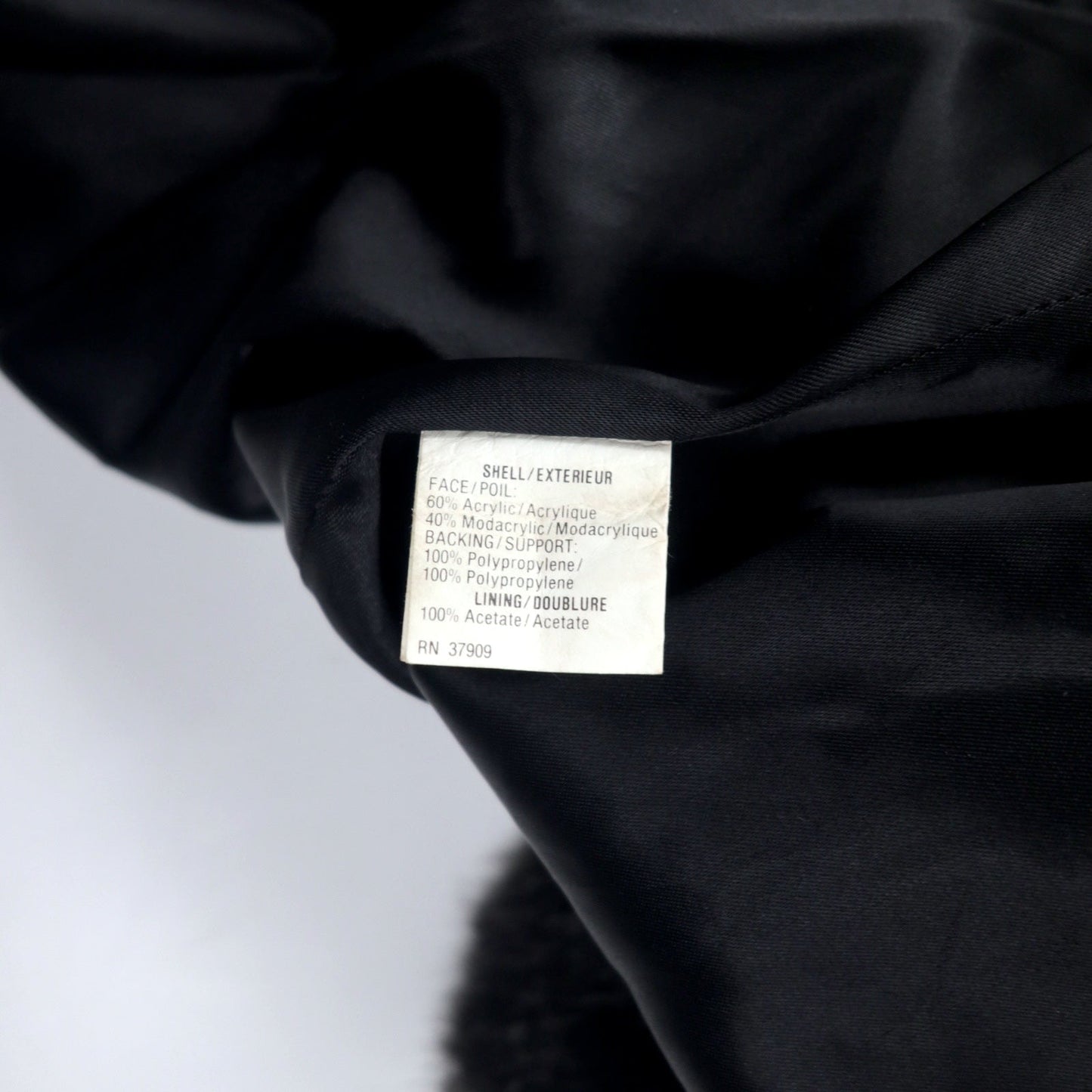 Monterey USA製 90年代 フェイクファージャケット ファーコート 10 ブラック アクリル