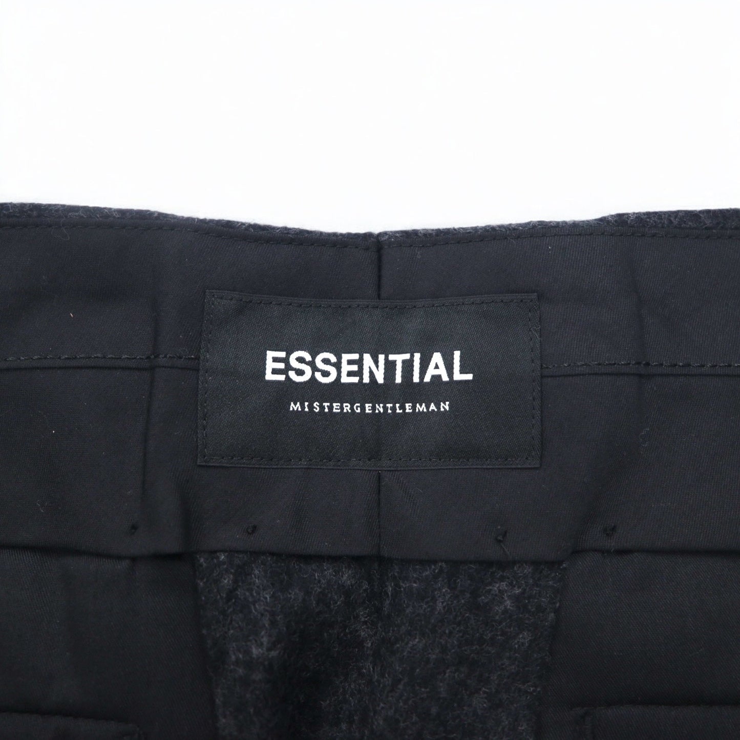 Mr.GENTLEMAN シャギーチェック スラックスパンツ L グレー ウール ESSENTIALライン EFW-TR24 未使用品