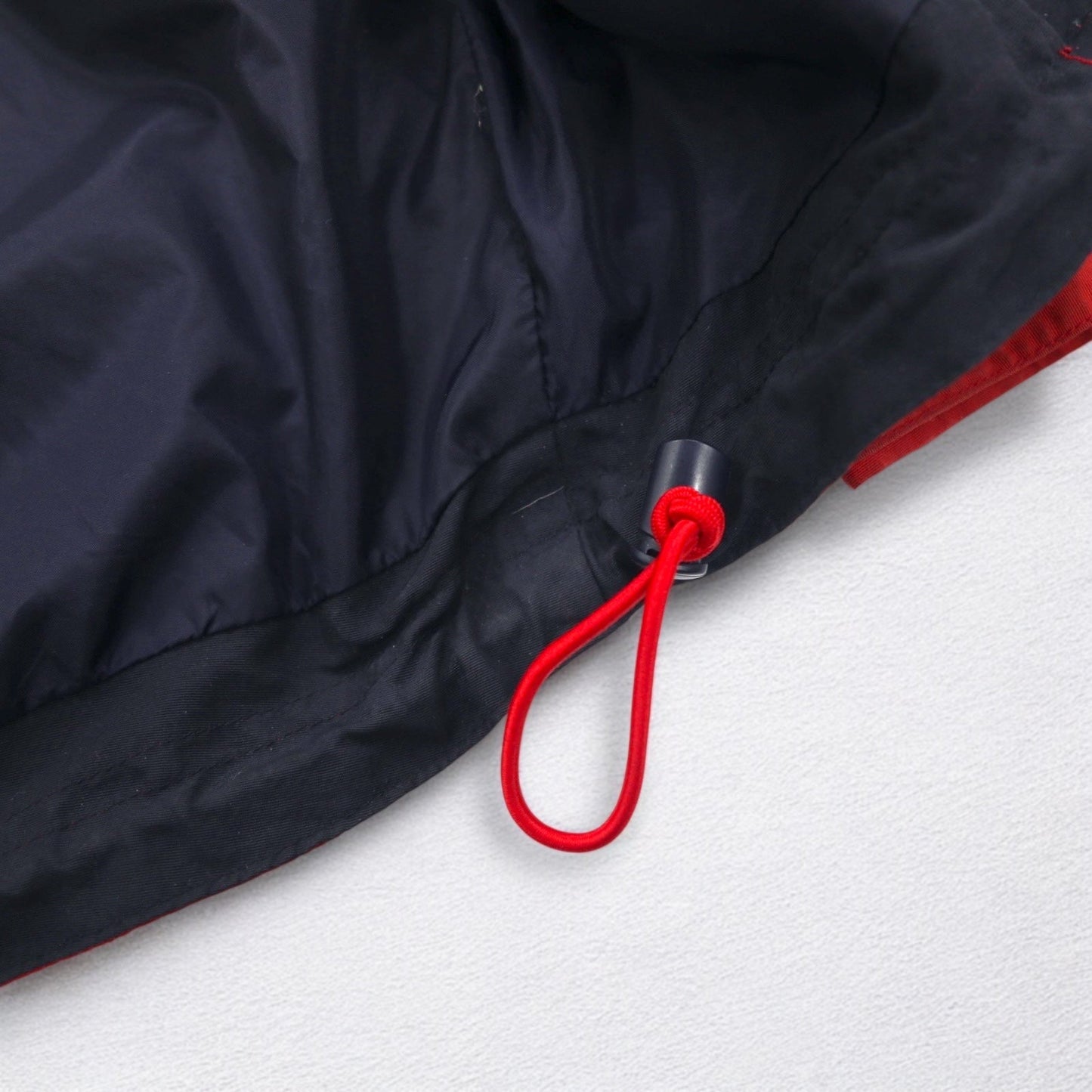 ABERCROMBIE AND FITCH 90年代 マウンテンパーカー XL レッド ネイビー ダブルジップ ドローコード