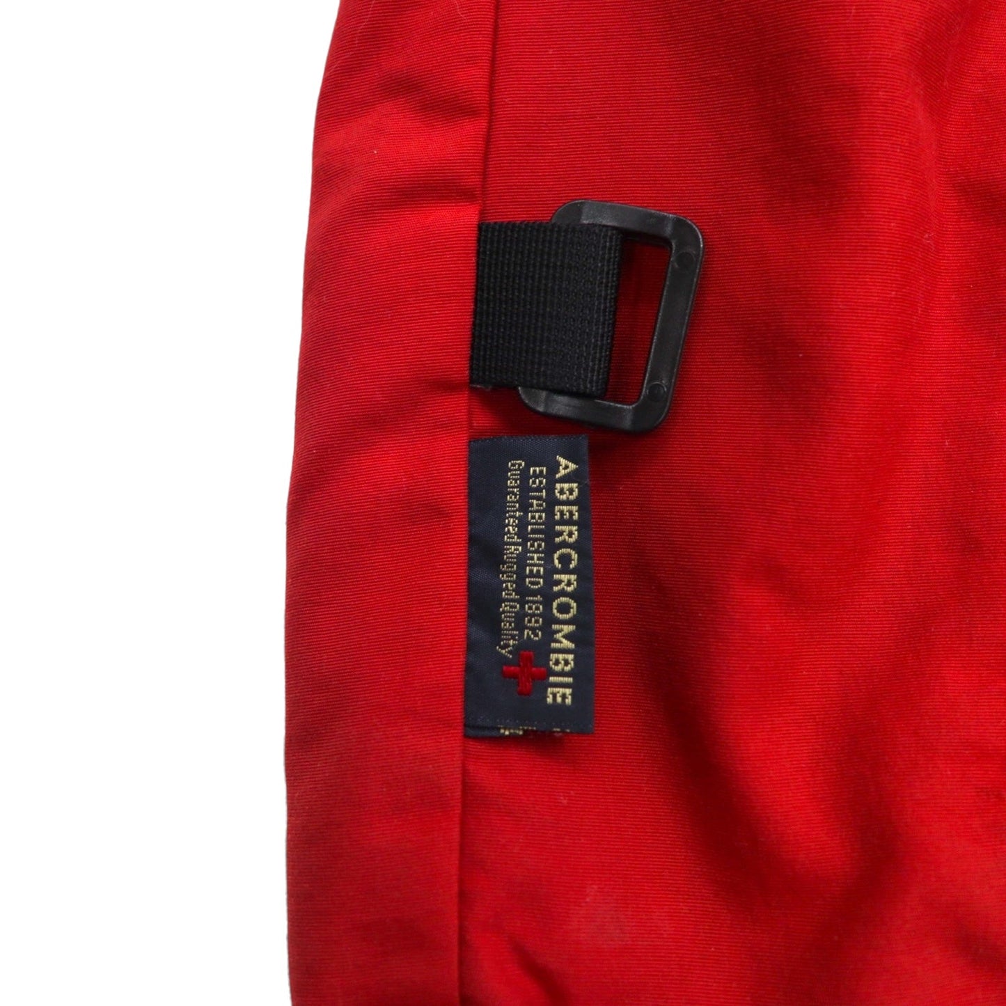 ABERCROMBIE AND FITCH 90年代 マウンテンパーカー XL レッド ネイビー ダブルジップ ドローコード