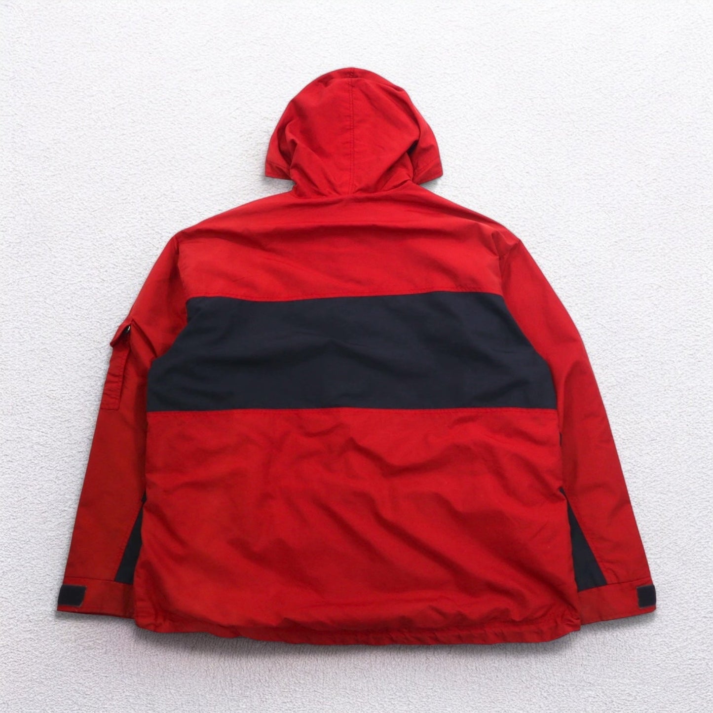 ABERCROMBIE AND FITCH 90年代 マウンテンパーカー XL レッド ネイビー ダブルジップ ドローコード
