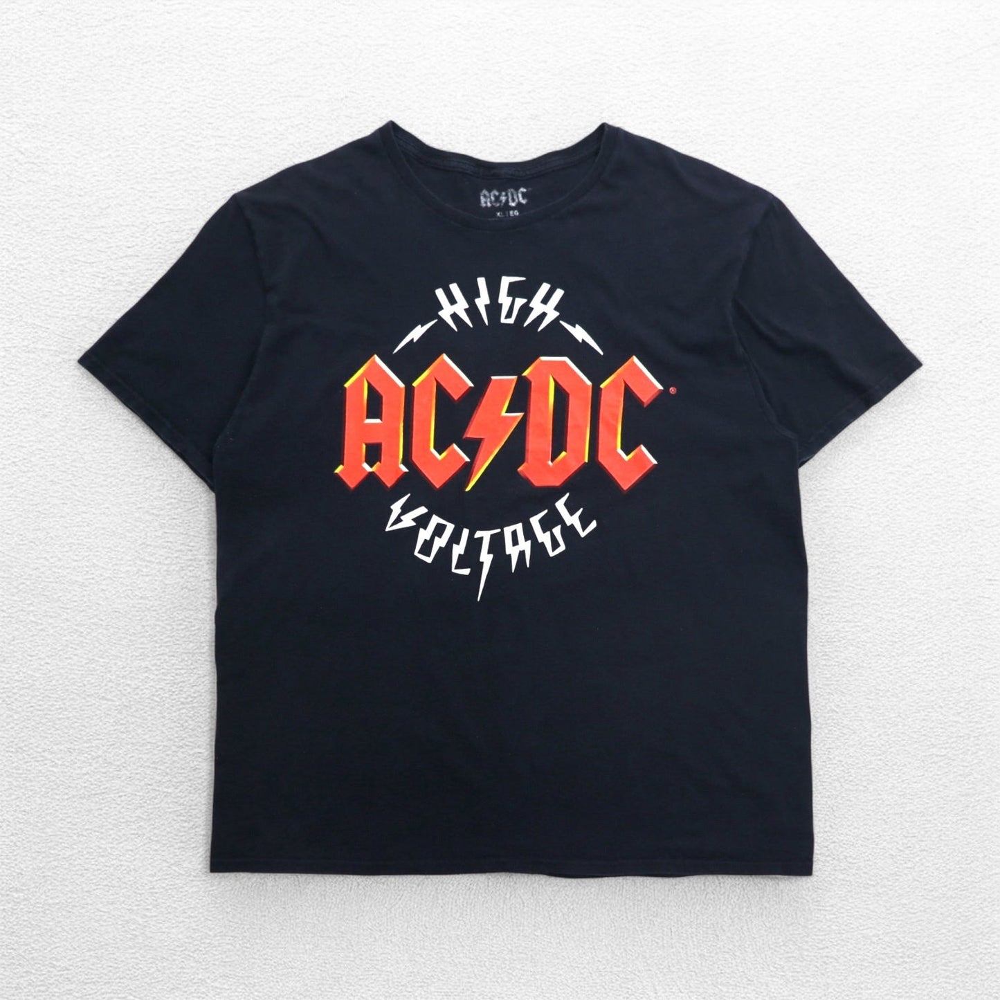 AC/DC 00年代 ロック バンド Tシャツ バンT XL ブラック コットン HIGH VOLTAGE
