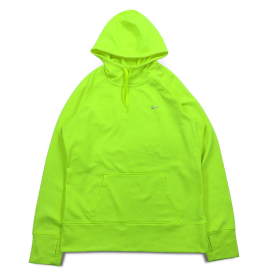 NIKE プルオーバー THERMA-FIT サーマフィット パーカー L イエロー サムホール フロントポケット 548804-703