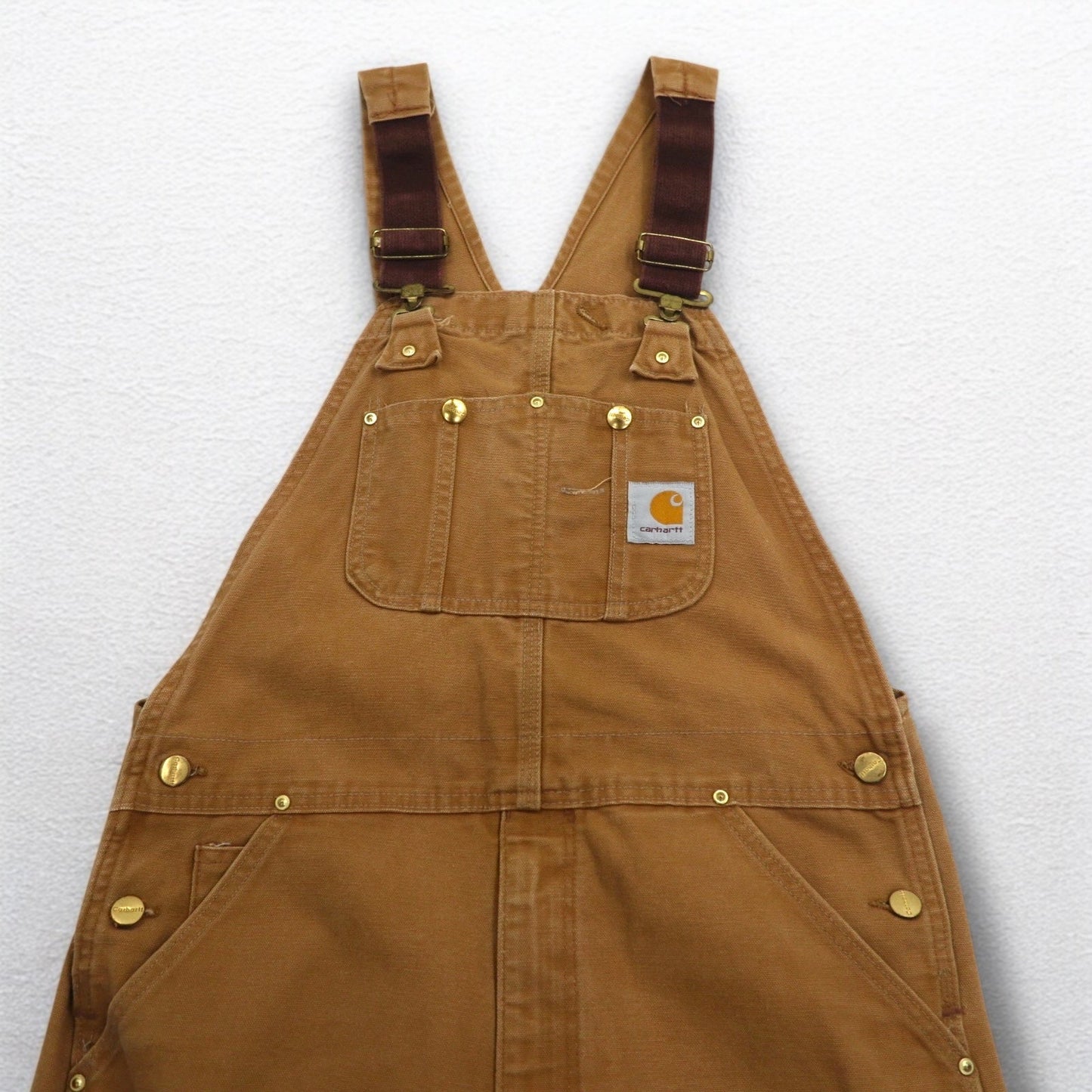 carhartt ダブルニー ダック オーバーオール XL キャメル ブラウン コットン