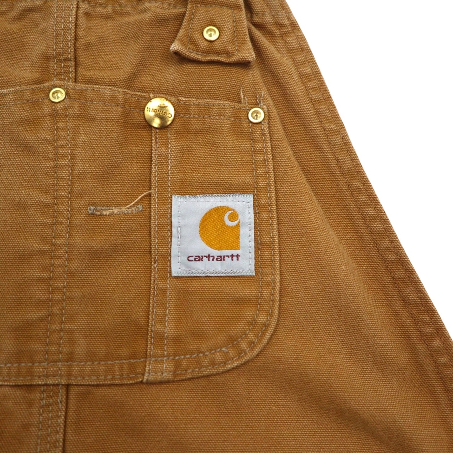 carhartt ダブルニー ダック オーバーオール XL キャメル ブラウン コットン