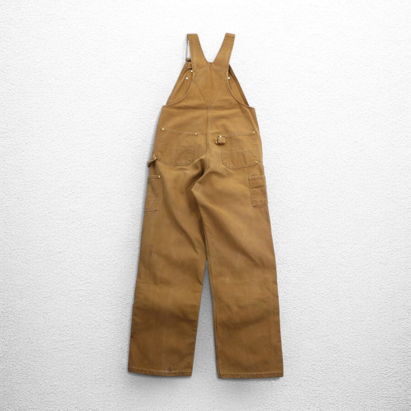 carhartt ダブルニー ダック オーバーオール XL キャメル ブラウン コットン