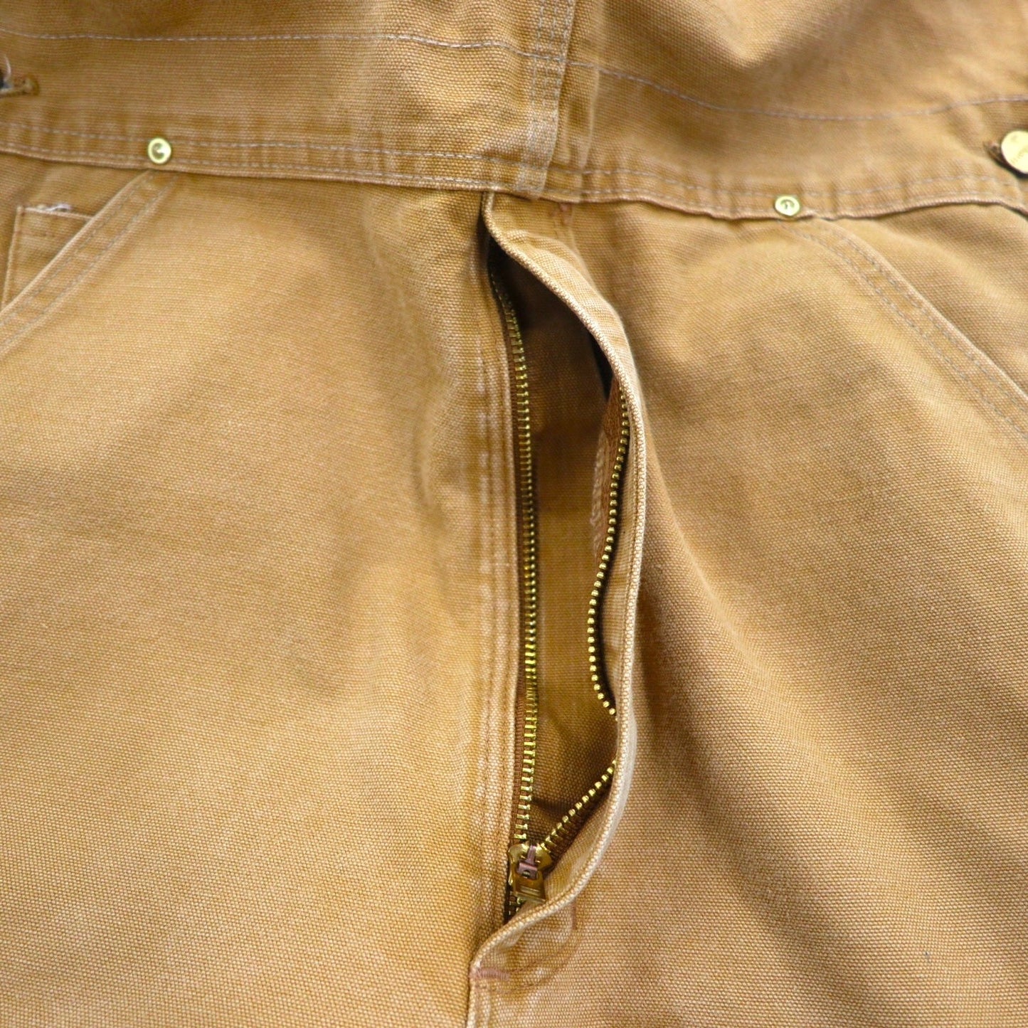 carhartt ダブルニー ダック オーバーオール XL キャメル ブラウン コットン