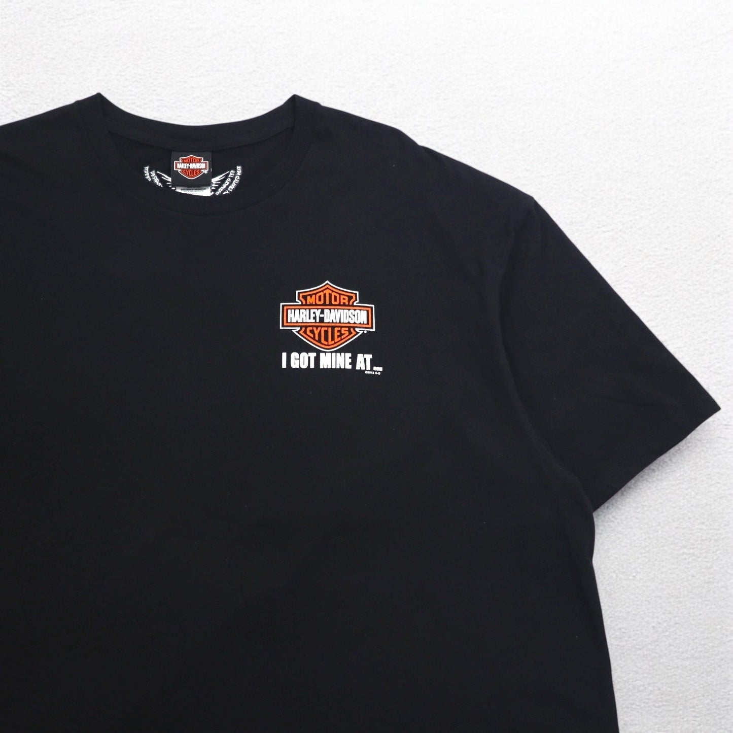 HARLEY DAVIDSON スカル バックプリント Tシャツ 3XL ブラック コットン BLACK JACK ニカラグア製