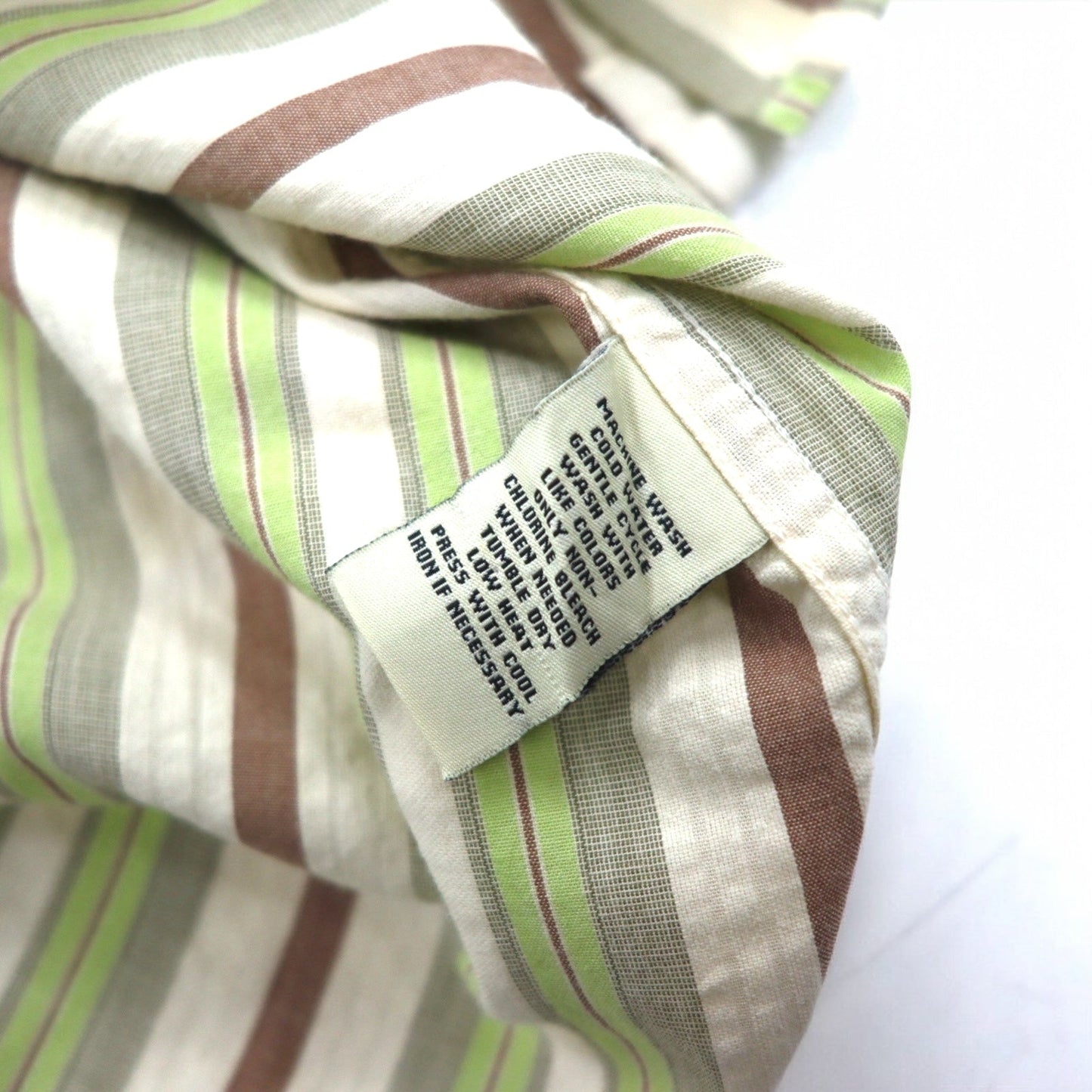 POLO JEANS CO. RALPH LAUREN 90年代 マルチストライプシャツ L グリーン コットン