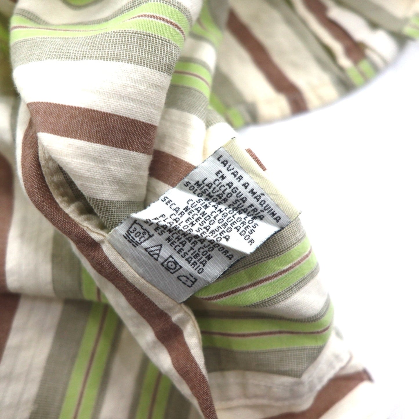 POLO JEANS CO. RALPH LAUREN 90年代 マルチストライプシャツ L グリーン コットン