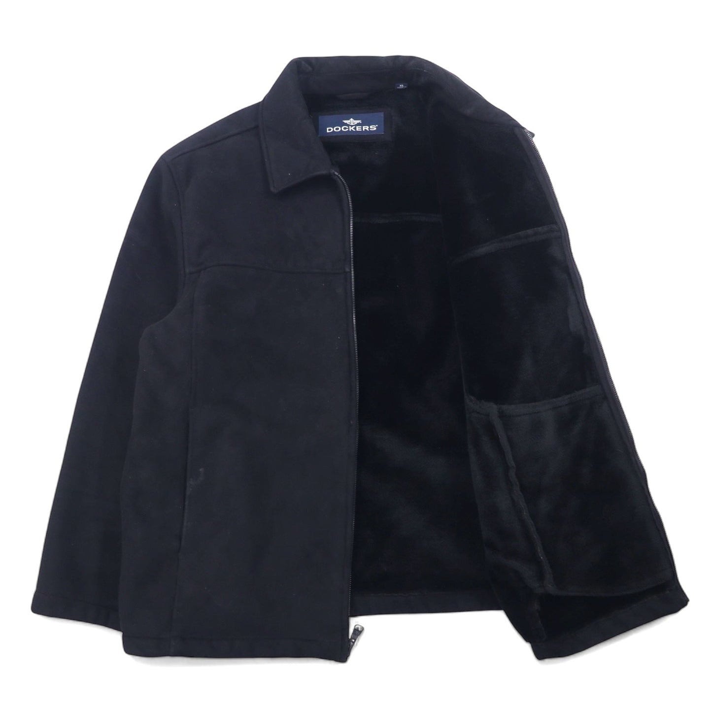 DOCKERS ( Levi's ) 90年代 フェイク ムートンジャケット XL ブラック ポリエステル