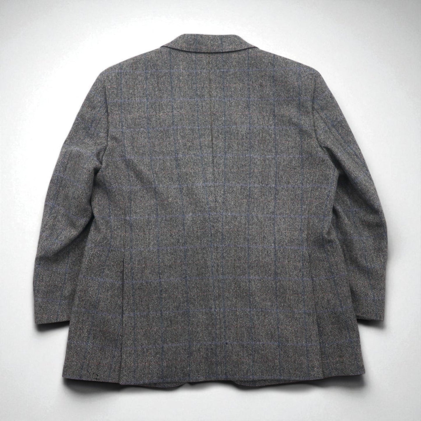 BURBERRY カシミヤ 100% 2B ツイードジャケット S グレー チェック 日本製
