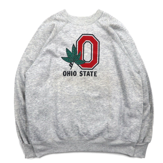 USA製 90年代 BASSETT-WALKER カレッジプリント スウェット 3XL グレー OHIO STATE
