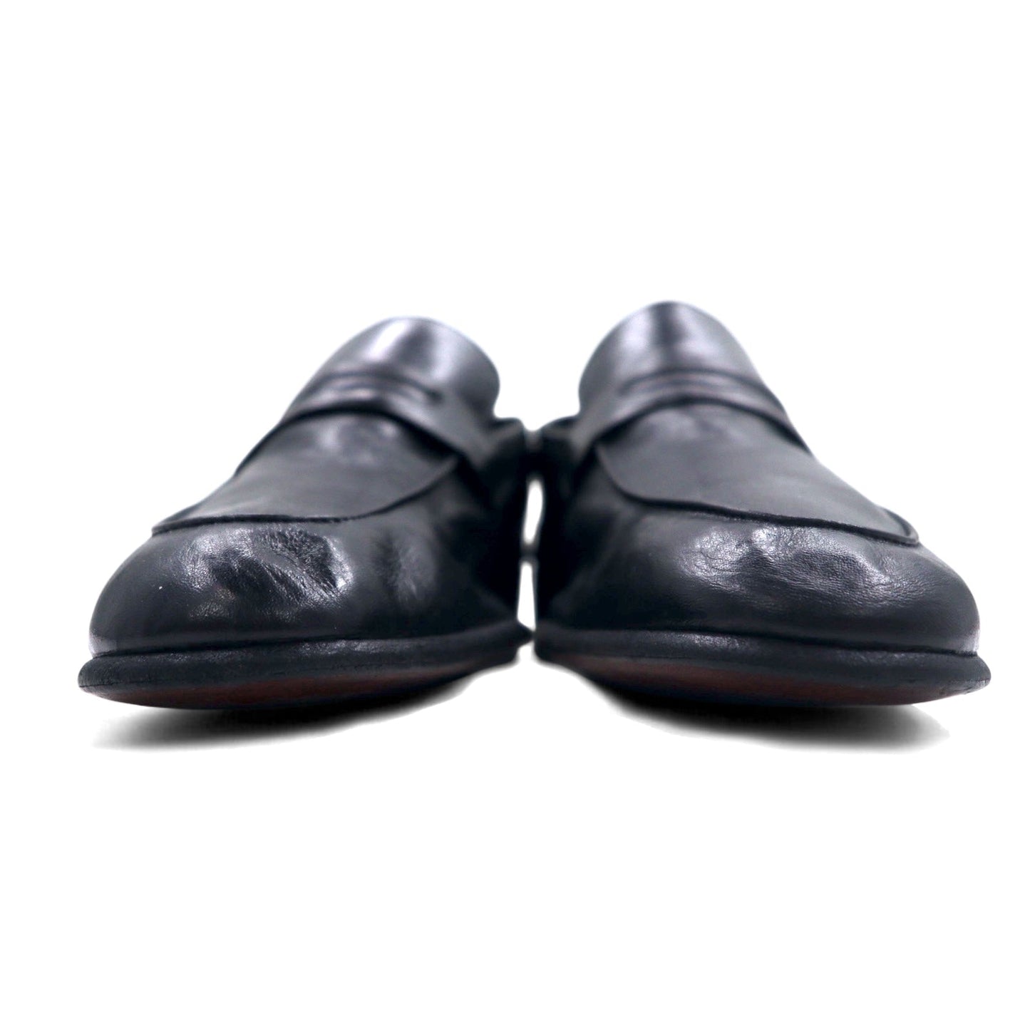 Vintage 70s Italy Made Leather Loafers MELLEY-MB 70年代 スリッポン ローファー 27cm ソフトレザー