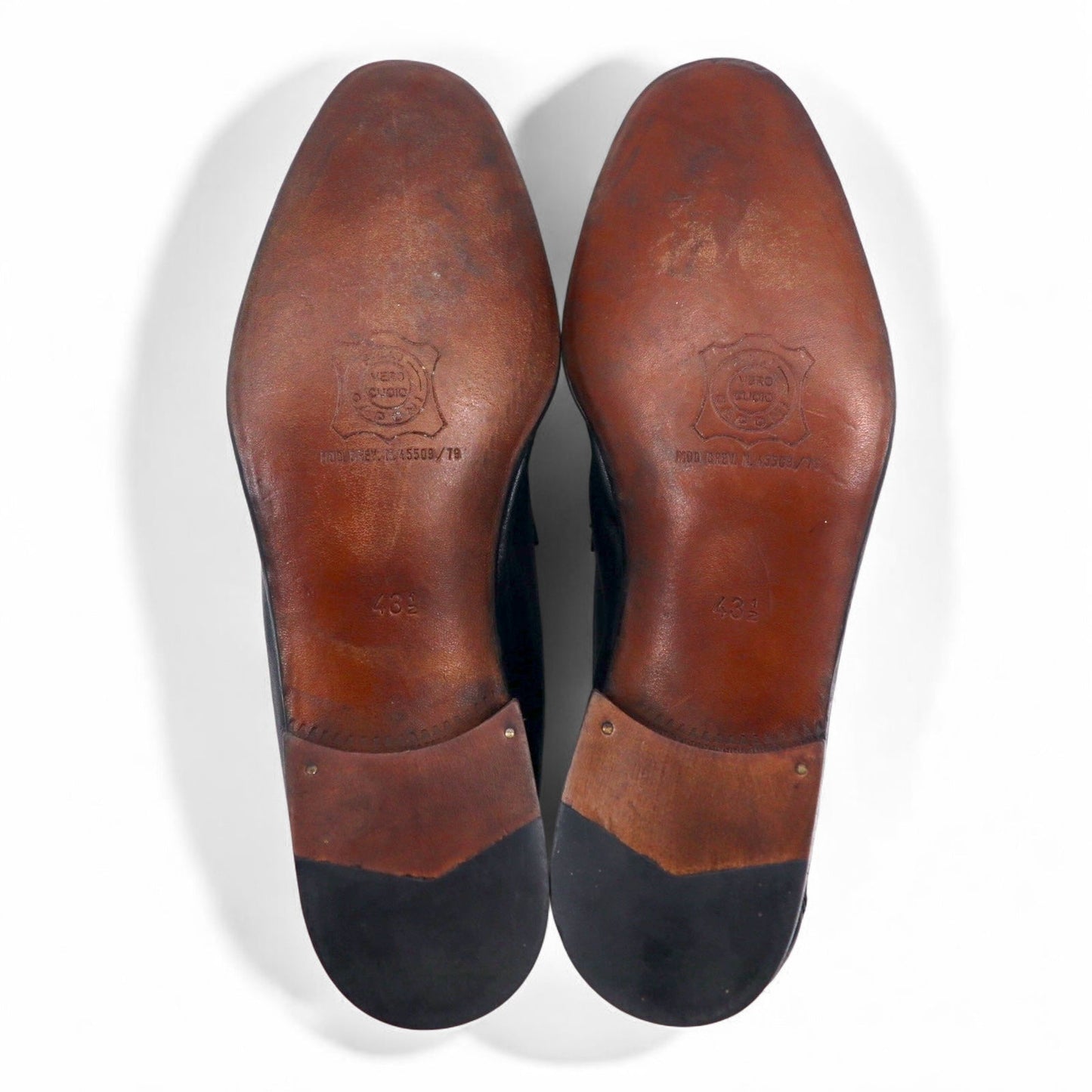 Vintage 70s Italy Made Leather Loafers MELLEY-MB 70年代 スリッポン ローファー 27cm ソフトレザー
