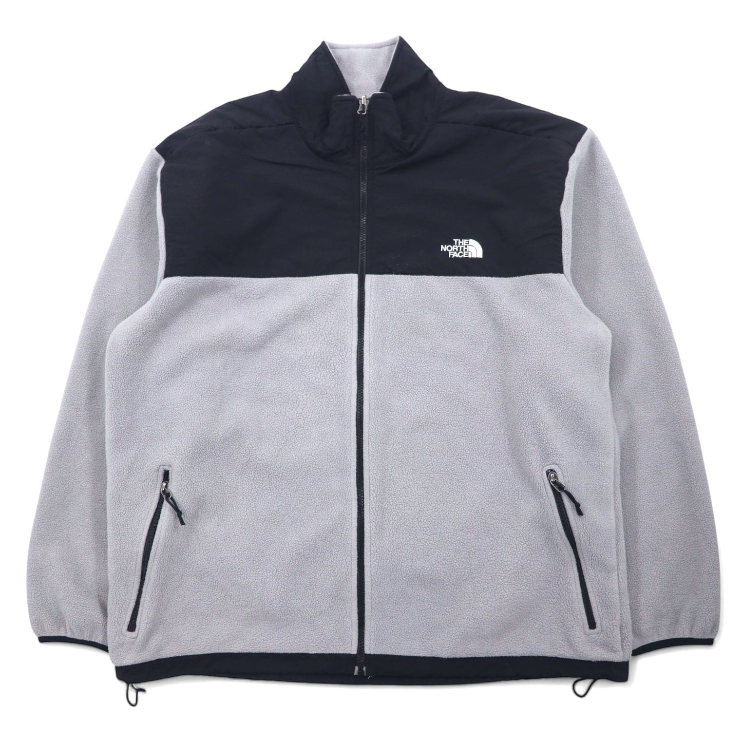 THE NORTH FACE デナリジャケット フリージャケット XL グレー ポリエステル ロゴ刺繍