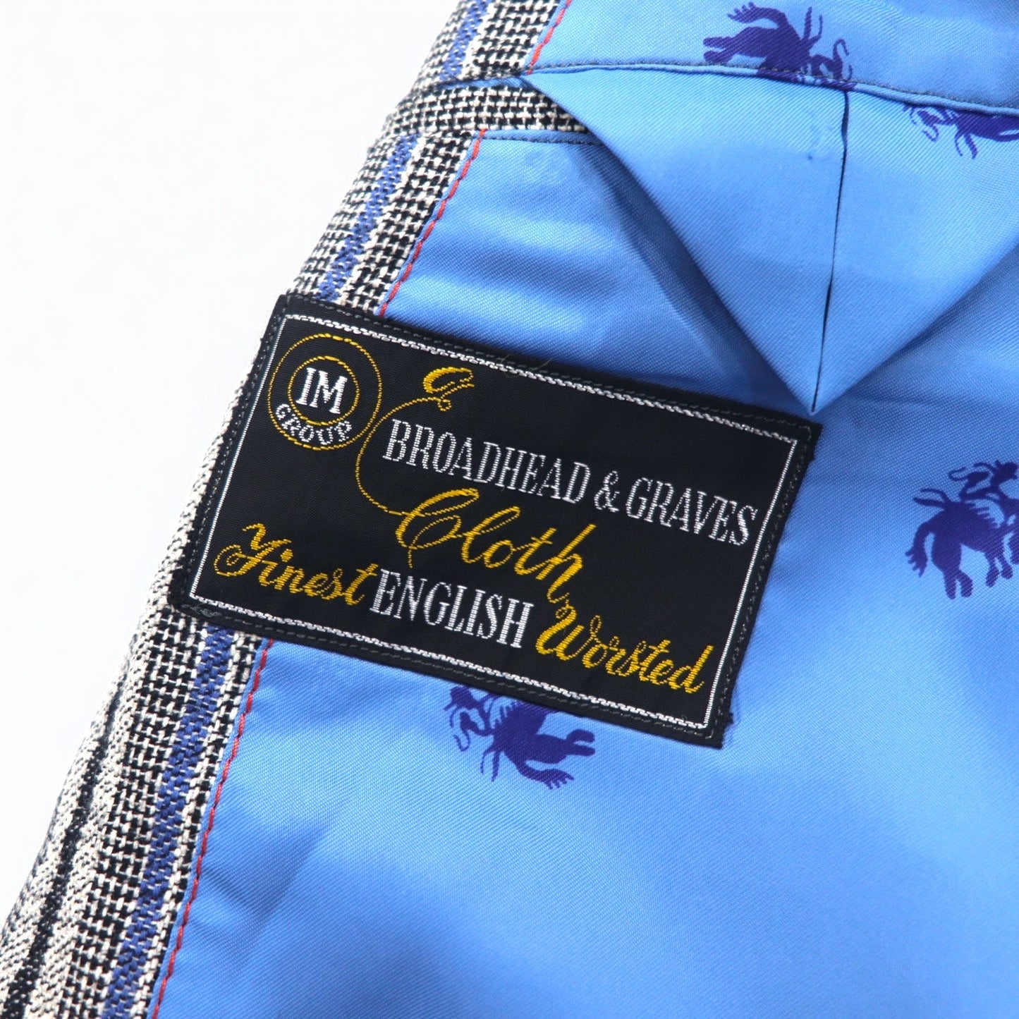 Vintage 80s Blazer Mr. Rough Rider × BROADHEAD & GRAVES 80年代 ジャガード 2B テーラードジャケット M マルチストライプ